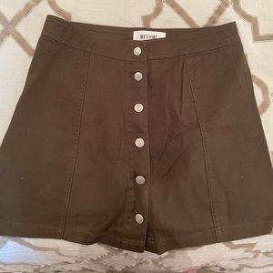Hunter green mini skirt